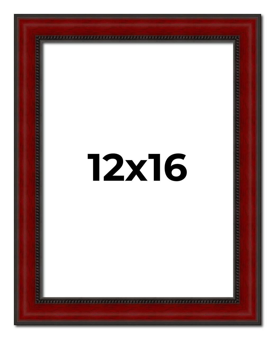 12x16 Weathered Picture Frame with UV-Resistant Acrylic & Acid Free Backing, Available in 5 Finishes - Black, Gold, Red, White, Natural